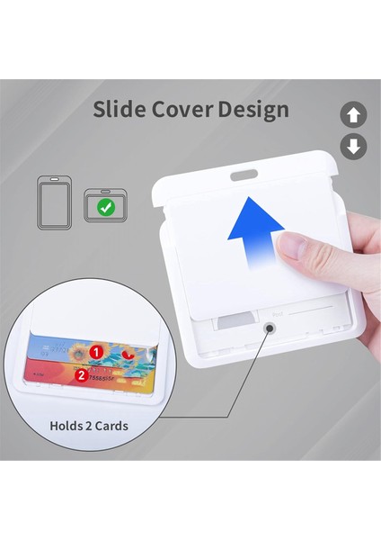 Geri Çekilebilir Rozet Tutucular, Plastik Kayar Kimlik Rozeti Tutucu Beyaz (Yurt Dışından) indirimleri