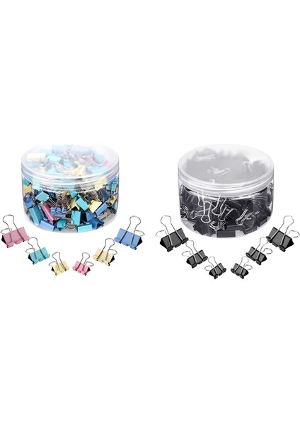 Klasör Klipsleri Kağıt Kelepçesi Çeşitli 300 Adet Karışık Boyut Kutulu (Yurt Dışından)