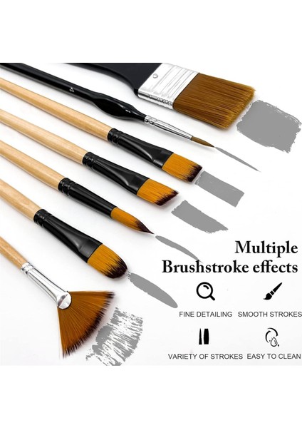 32 Adet Akrilik Boyama Için Boya Fırçaları, Fanlı, Ince Detay Fırçası (Yurt Dışından) fırsatları