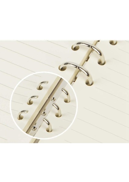 A5 Defter 6 Delikli Pu Deri Kapaklı Defter (Kahverengi) (Yurt Dışından) modelleri