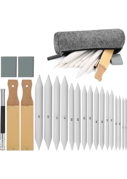 2 Kalemtıraş, 1 Uzatma Aleti ile 16 Karıştırma Kütüğü Seti (Yurt Dışından) fiyatları
