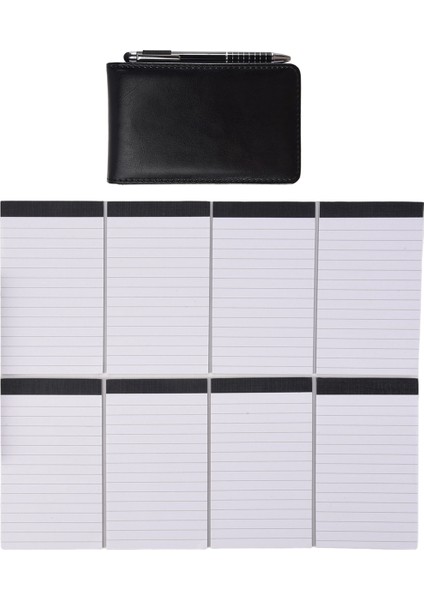 10 Adet Cep Not Defteri Tutucu Seti Metal Kalem ve Yedeklerle (Siyah) (Yurt Dışından) fiyatları