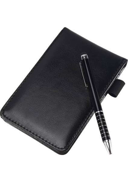 10 Adet Cep Not Defteri Tutucu Seti Metal Kalem ve Yedeklerle (Siyah) (Yurt Dışından) fırsatları