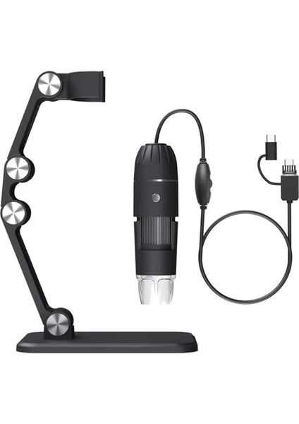 Pc Akıllı Telefon Için Stand 8 LED Taşınabilir Mikroskoplu Dijital Mikroskop El Tipi USB Hd Teftiş Kamerası 50X-1600X (Yurt Dışından)