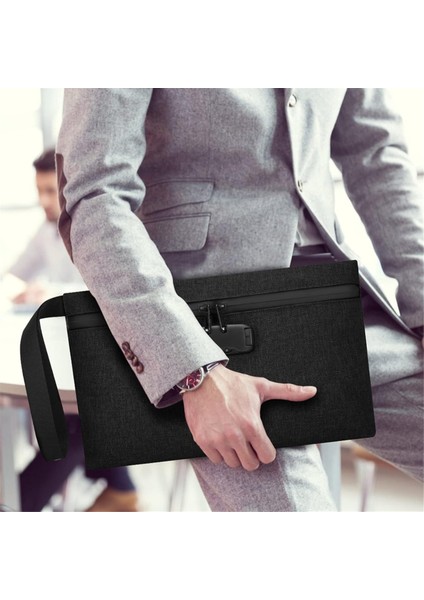 Kilitlenebilir Para Çantası,nakit Kasa Para Çantası,kilitli Aksesuar Çantası,siyah (Yurt Dışından) fırsatları