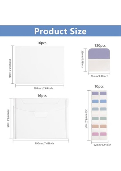 Scrapbooking Malzemeleri Için Endeks Etiketli 1 Set Şeffaf Pul Saklama Seti (Yurt Dışından) modelleri