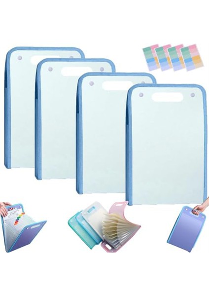 4 Adet Genişletilmiş Su Geçirmez Klasör, Dikey Dosya Yöneticisi B (Yurt Dışından)