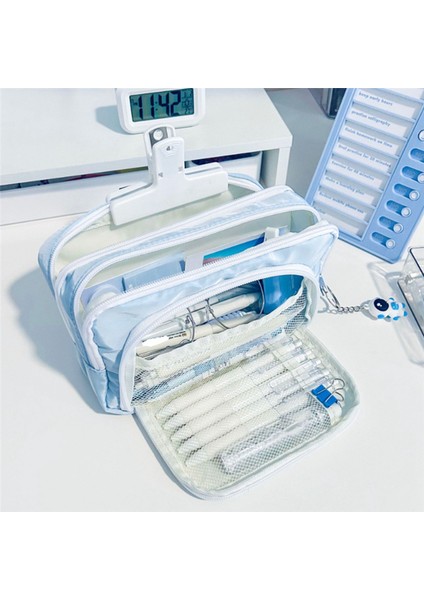 Öğrenci Kalem Çantası Ön Pencere Kırtasiye Kutusu Kız Kozmetik Çantası (Yurt Dışından) indirimleri