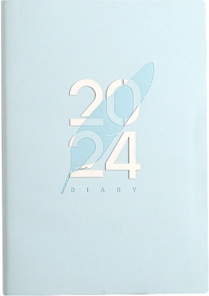 2024 A5 Ajanda A5 Günlük Planlayıcı Defter Mavi Için (Yurt Dışından)