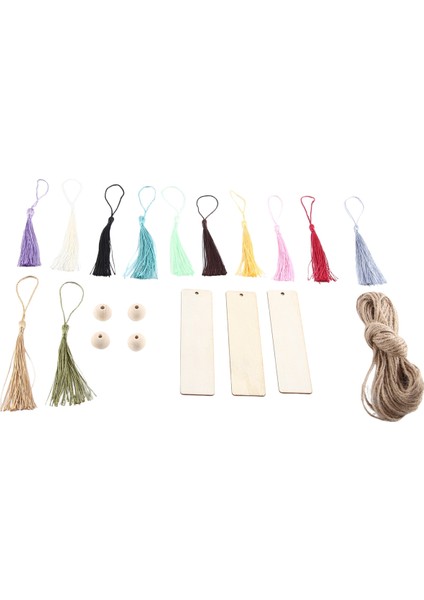 Renkli Püsküllü Tamamlanmamış Ahşap Ayraç Kendin Yap Şablonları Boş (Yurt Dışından) fiyatları