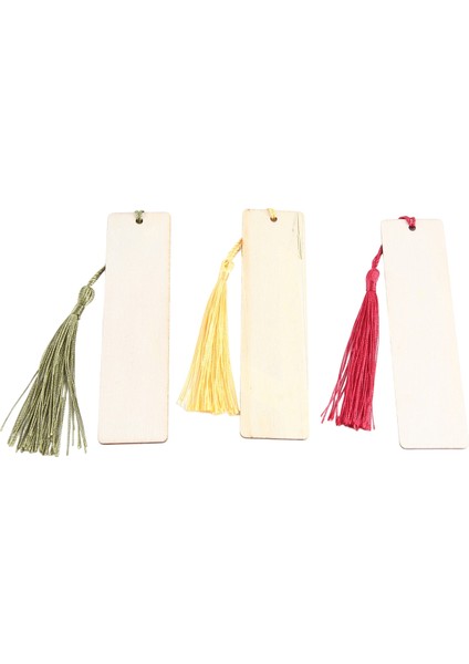 Renkli Püsküllü Tamamlanmamış Ahşap Ayraç Kendin Yap Şablonları Boş (Yurt Dışından) modelleri