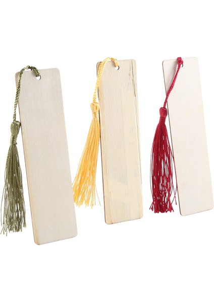 Renkli Püsküllü Tamamlanmamış Ahşap Ayraç Kendin Yap Şablonları Boş (Yurt Dışından) indirimleri