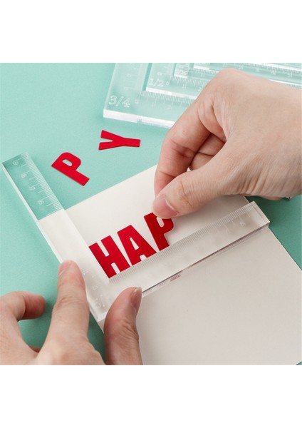 7 Adet/takım Kağıt Kart Köşe Yardımcıları Konumlandırma Araçları Akrilik Cetveller (Yurt Dışından) modelleri