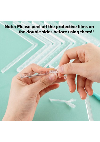 7 Adet/takım Kağıt Kart Köşe Yardımcıları Konumlandırma Araçları Akrilik Cetveller (Yurt Dışından) indirimleri