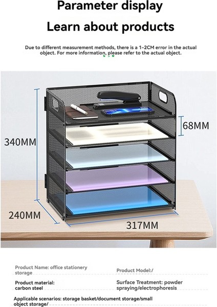 Tepsi Belge Rafı Sapları Mesh Masa Dosya Rafı (Yurt Dışından) fiyatları