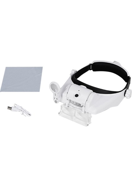 USB Şarj Edilebilir Gözlükler Loupe Watchmaker Onarım Aracı LED Kafa Bandı Büyütme Cam 1.5x 2x 2.5x 3x 3.5x 8x (Yurt Dışından) fırsatları
