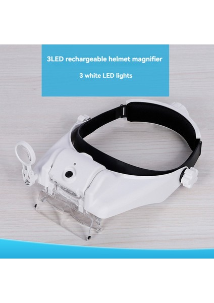 USB Şarj Edilebilir Gözlükler Loupe Watchmaker Onarım Aracı LED Kafa Bandı Büyütme Cam 1.5x 2x 2.5x 3x 3.5x 8x (Yurt Dışından) indirimleri
