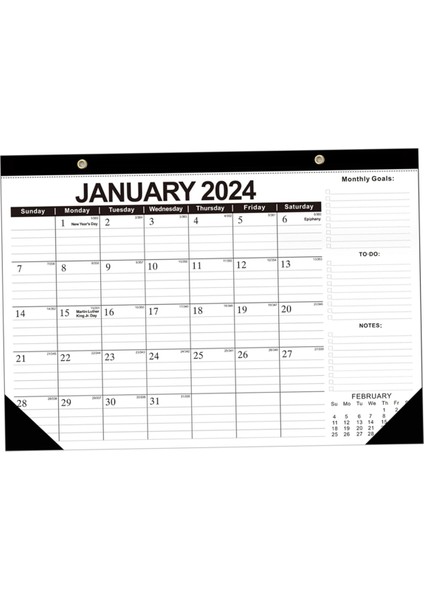 Takvim 2024-2025 18 Aylık Duvar Takvimi Ocak 2024 - Haziran 2025 (Yurt Dışından)