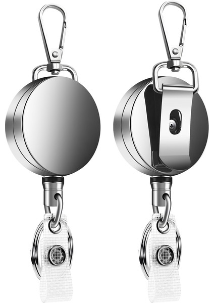 Adet Geri Çekilebilir Çekmeli Anahtarlık Kimlik Rozeti Askısı Isim Etiketi Kart Klipsi (Yurt Dışından)