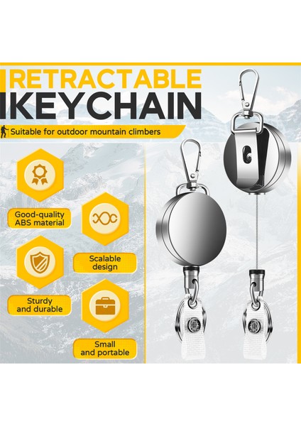 Adet Geri Çekilebilir Çekmeli Anahtarlık Kimlik Rozeti Askısı Isim Etiketi Kart Klipsi (Yurt Dışından) fırsatları