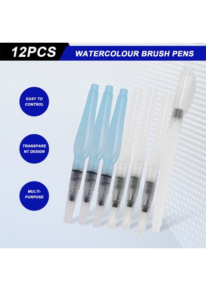 Suluboya Fırça Kalem Seti Fırça Kalemler Öğrenci, Parti, El Sanatları Için (12 Adet) (Yurt Dışından) fırsatları