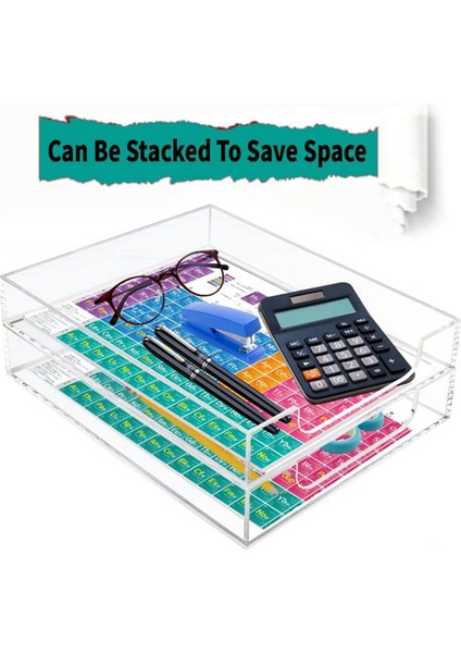 Akrilik Mektup Tepsisi Kağıt Düzenleyici, Masaüstü Düzenleyici Tepsi (Yurt Dışından) fırsatları