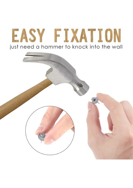 50 Adet Çift Başlı Resim Askısı Çivi Raptiye Siyah (Yurt Dışından) fırsatları