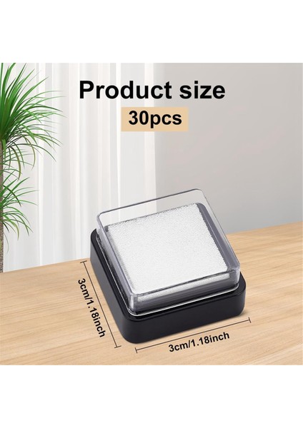 30 Adet Boş Boş Mürekkep Pedi Mürekkepsiz Mini Parmak Izi Sünger Mürekkep Damga Pedi (Yurt Dışından) fiyatları