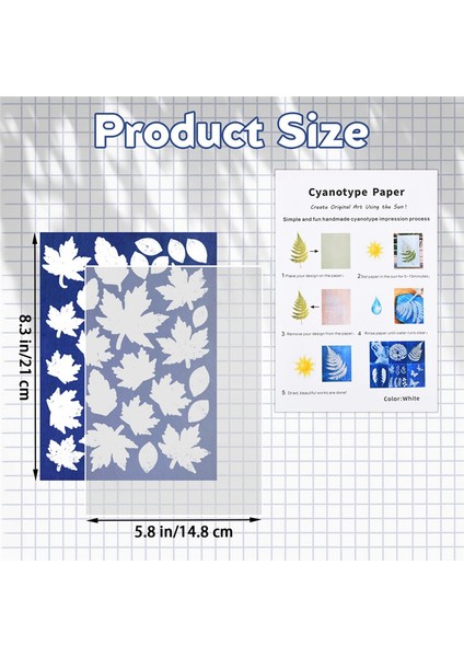 Sun Print Kağıt Seti, Siyanotip Kağıdı, 32 Yaprak Siyanotip Kağıdı (Yurt Dışından) modelleri