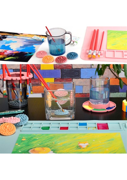 Yıkanabilir Silikon El Sanatları Grafiti Boyama Matı Dıy Boyama Pedi Mavi (Yurt Dışından) fiyatları