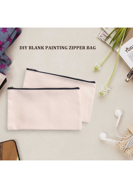 32 Adet Tuval Fermuarlı Çanta Kalem Kutusu Kozmetik Çantası Boş Çanta Kendin Yap El Sanatları (Yurt Dışından) fiyatları