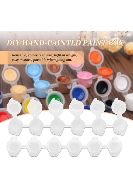 100 Şerit 600 Kap Boş Boya Şeritleri Boya Kabı Malzemeleri (3 Ml/0.1 Oz) (Yurt Dışından) fırsatları