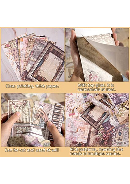 500 Adet Vintage Scrapbooking Kağıt Çiçekler Serisi Scrapbooking Dıy (Yurt Dışından) modelleri