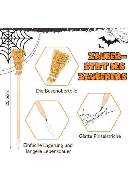 Cadılar Bayramı Için Cadı Süpürgesi Kalemleri ve Kazanı Süpürge Tükenmez Kalem (Yurt Dışından) modelleri