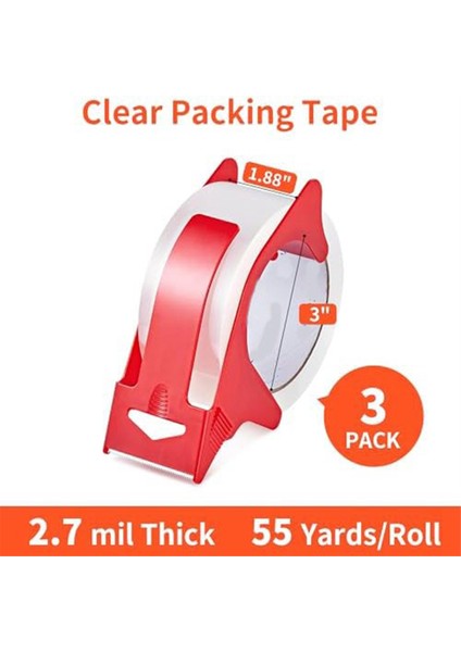 3 Rulo Şeffaf Paketleme Bandı Bant Dağıtıcısı (Yurt Dışından) fiyatları