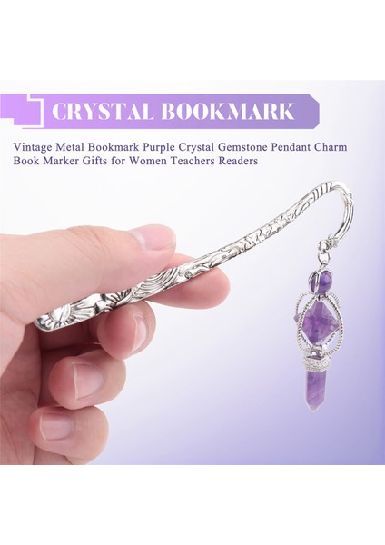Mor Kristal Kolye Kitap Ayracı Kadınlar Öğretmenler Okuyucular Için Hediyeler (Yurt Dışından) fırsatları