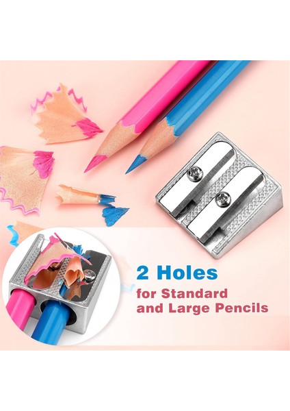 Okullar Için 2 Delikli 12'li El Tipi Metal Kalemtıraş (Yurt Dışından) indirimleri