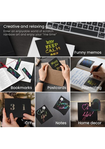 A4 Gökkuşağı Çizik Kağıdı, Çizik Sanatı Için 50 Yaprak (Yurt Dışından) fırsatları