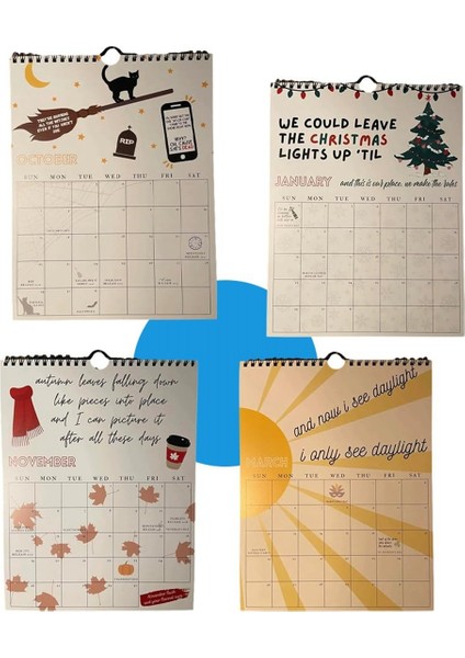 2024 Kükreyen Yirmiler Duvar Takvimi, 12 Aylık Takvim Planlayıcısı, 2 Adet (Yurt Dışından) modelleri