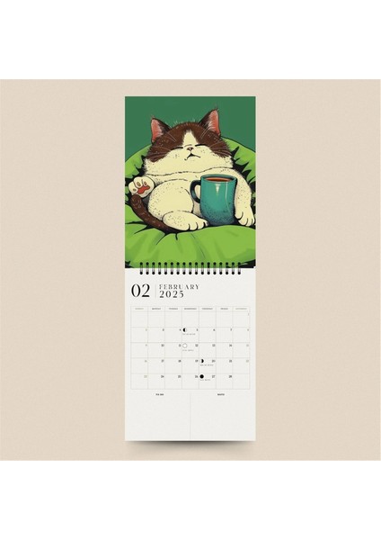 2025 Takvimi Yavru Kedi Takvimi Ay Evresi Takvimi Aylık Planlayıcı (Yurt Dışından) indirimleri