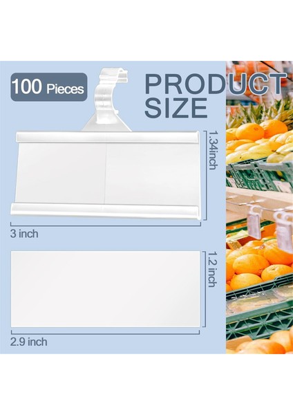 100 Adet Plastik Tel Raf Etiket Tutucu (Yurt Dışından) fiyatları