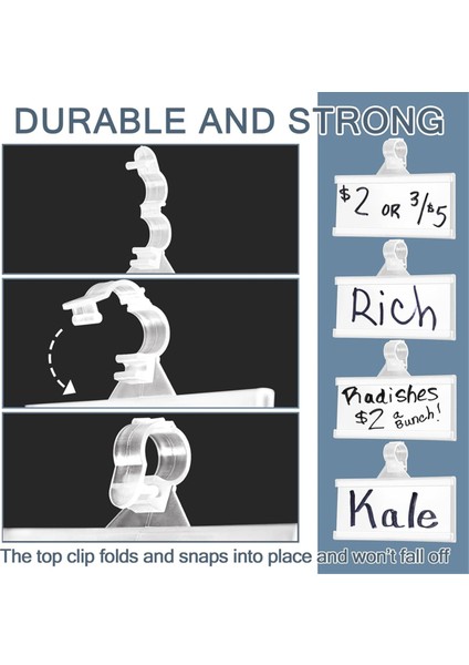 100 Adet Plastik Tel Raf Etiket Tutucu (Yurt Dışından) modelleri