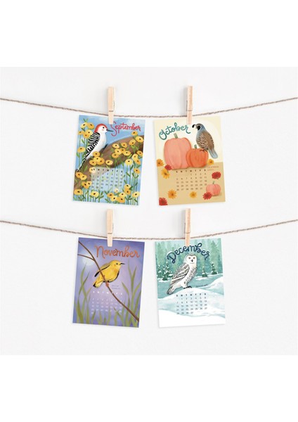 2025 Sıra Dışı Kuşların Takvimi Kuş Gözlemcisi Aylık Duvar Takvimi (Yurt Dışından) indirimleri