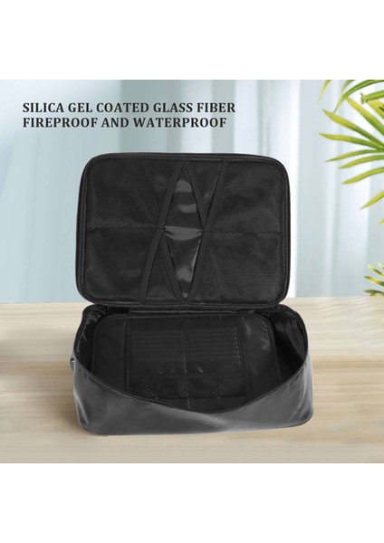 Kilitli Belge Çantası, Fermuarlı 3 Katmanlı Yangına Dayanıklı, Dizüstü Bilgisayarlar Için, B (Yurt Dışından) modelleri