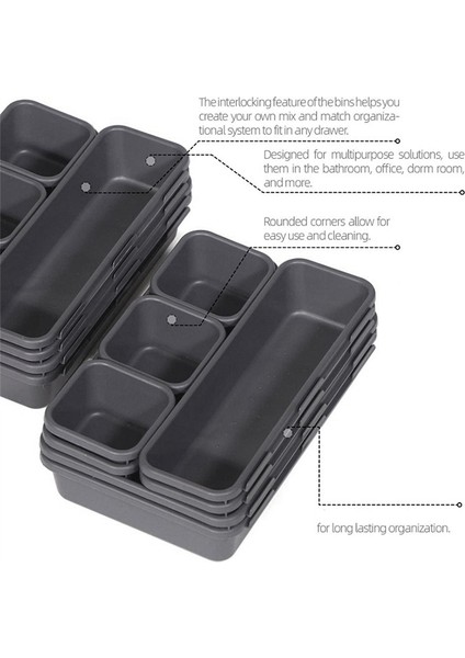 24 Parça Masa Çekmece Düzenleyici Alet Kutusu Ofis Organizasyonu, Ofis Için (Yurt Dışından) fırsatları