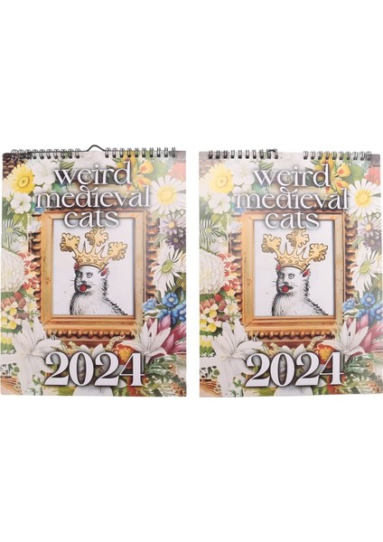 Tuhaf Ortaçağ Kedileri Takvimi 2024 Takvimi 12 Aylık Duvar Takvimi (Yurt Dışından) modelleri