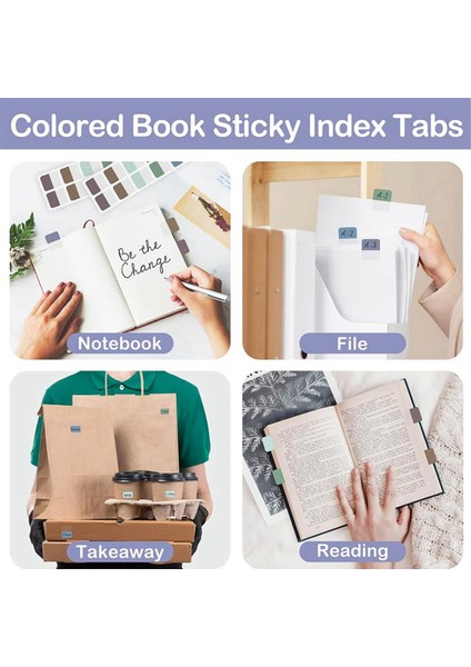 Yapışkan Dizin Kendinden Yapışkanlı Kitap Sekmeleri 1x1.1 Inç Defterler Içinfiles (Yurt Dışından) fırsatları