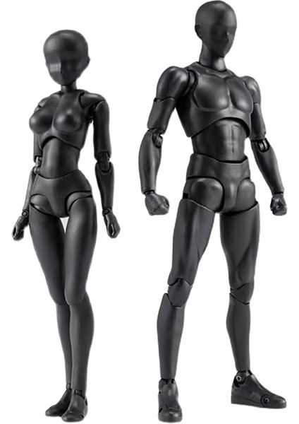 Pvc Model Kutu Figürlü Modeller (Kadın+Erkek,siyah) (Yurt Dışından)