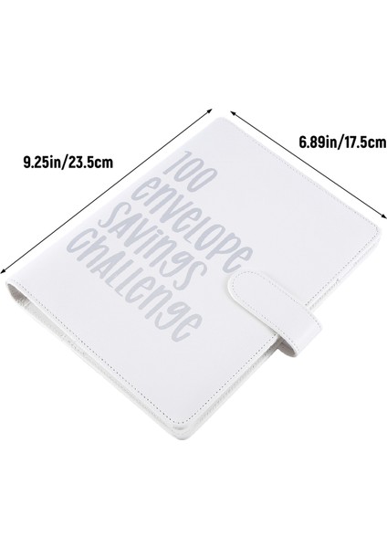 100 Zarf Mücadelesi Klasörü, Paradan Tasarruf Etmenin Kolay ve Eğlenceli Yolu (Beyaz) (Yurt Dışından) fırsatları