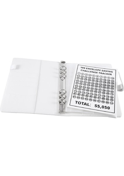 100 Zarf Mücadelesi Klasörü, Paradan Tasarruf Etmenin Kolay ve Eğlenceli Yolu (Beyaz) (Yurt Dışından) indirimleri